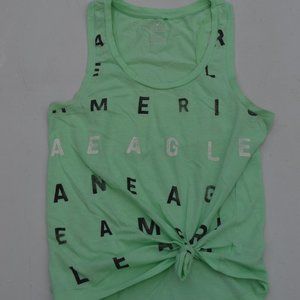 Mint Green American Eagle Tank Top with Tie